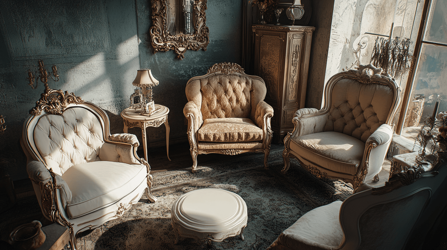 Möbel im Vintage Glam Stil