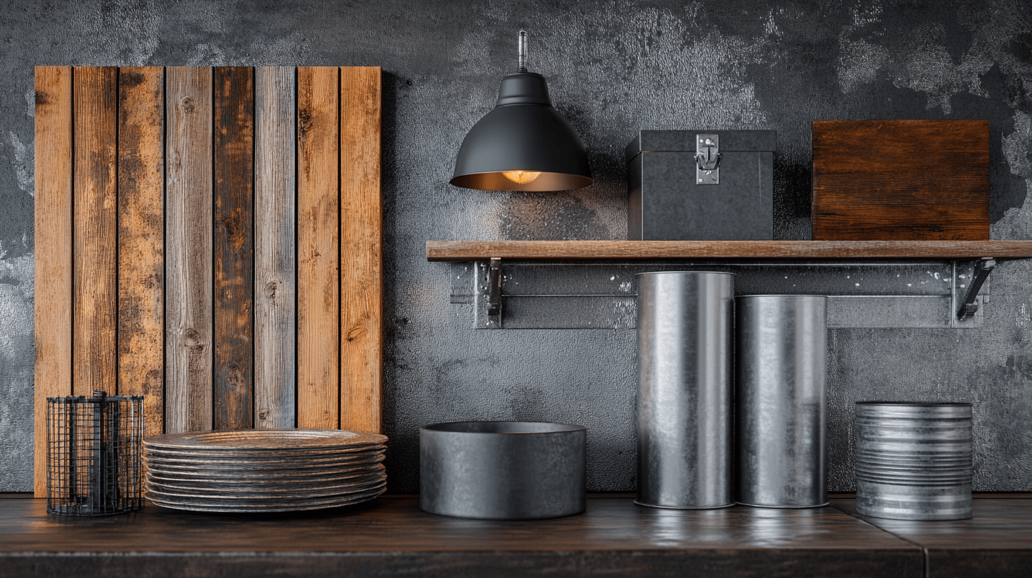 Dekorationselemente für das Industrial Esszimmer