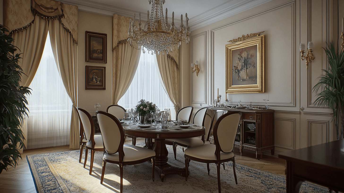 Dekoration und Accessoires für das klassische Esszimmer