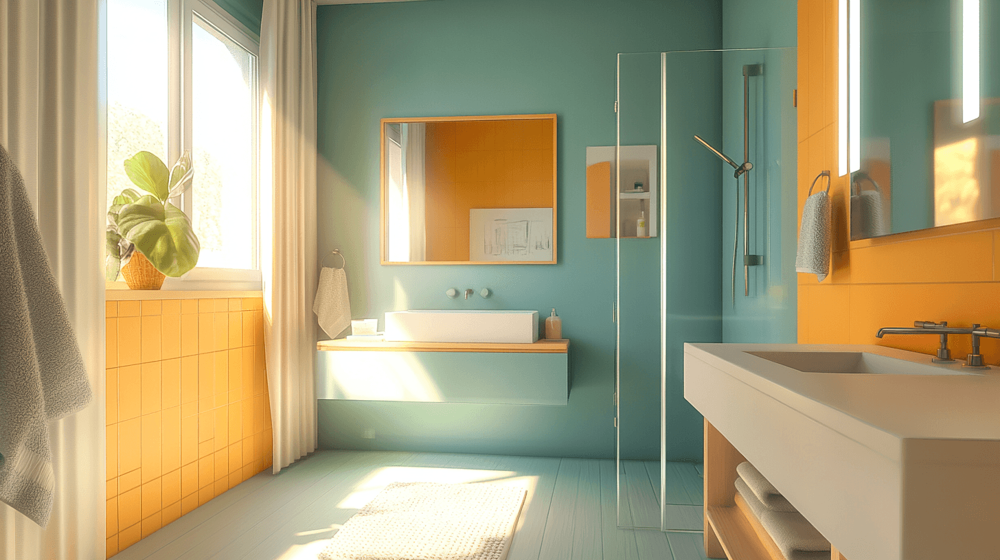 Badezimmer im skandinavischen Stil: Helle Farben und klare Linien