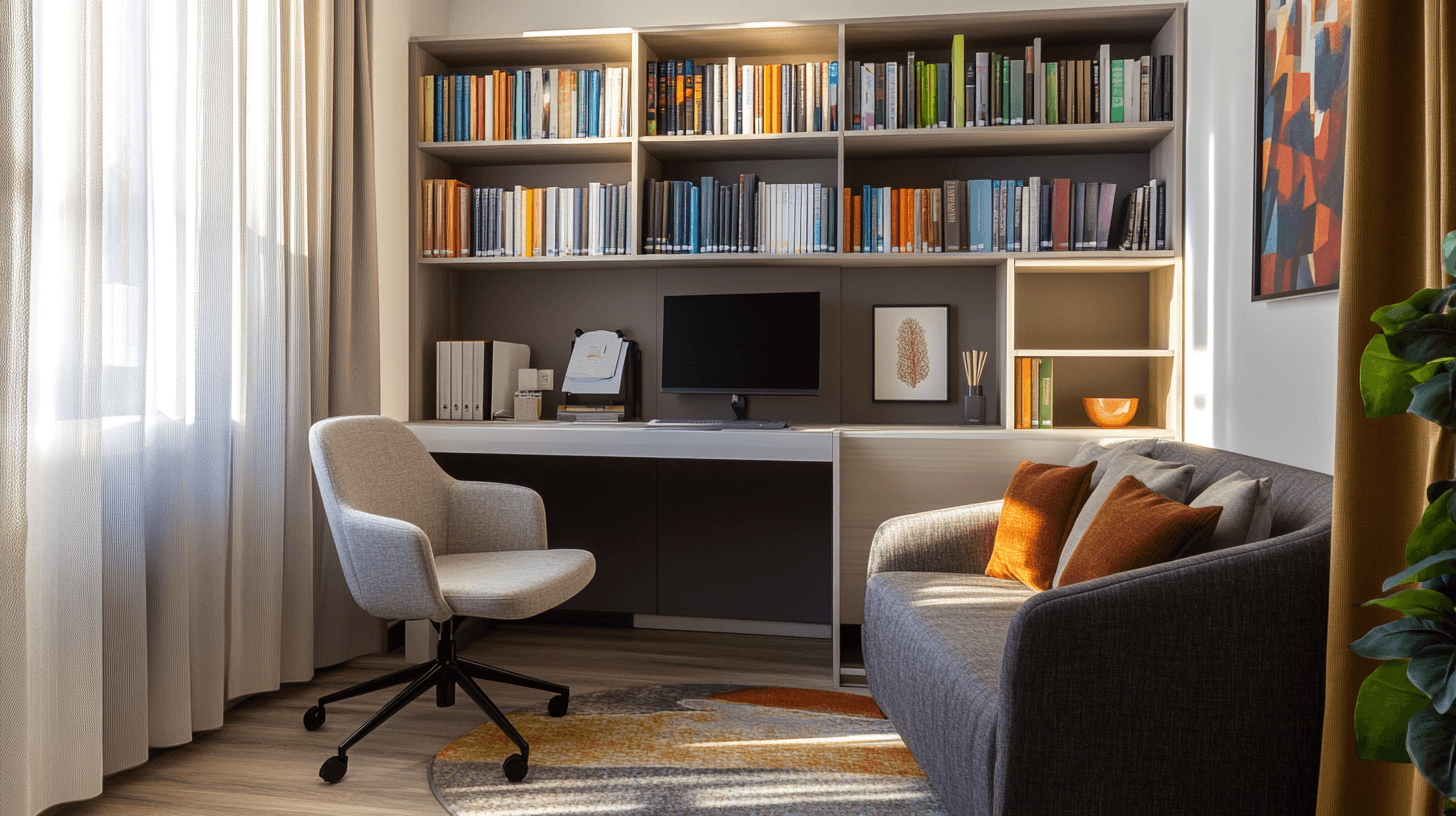 Multifunktionaler Raum: Ein Zimmer zum Arbeiten und Entspannen