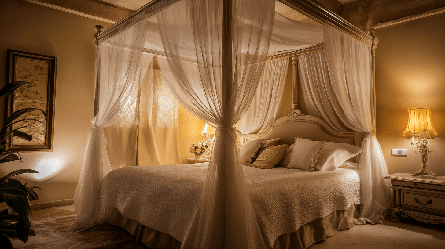 Romantische Schlafzimmerträume: Himmelbett und Baldachin