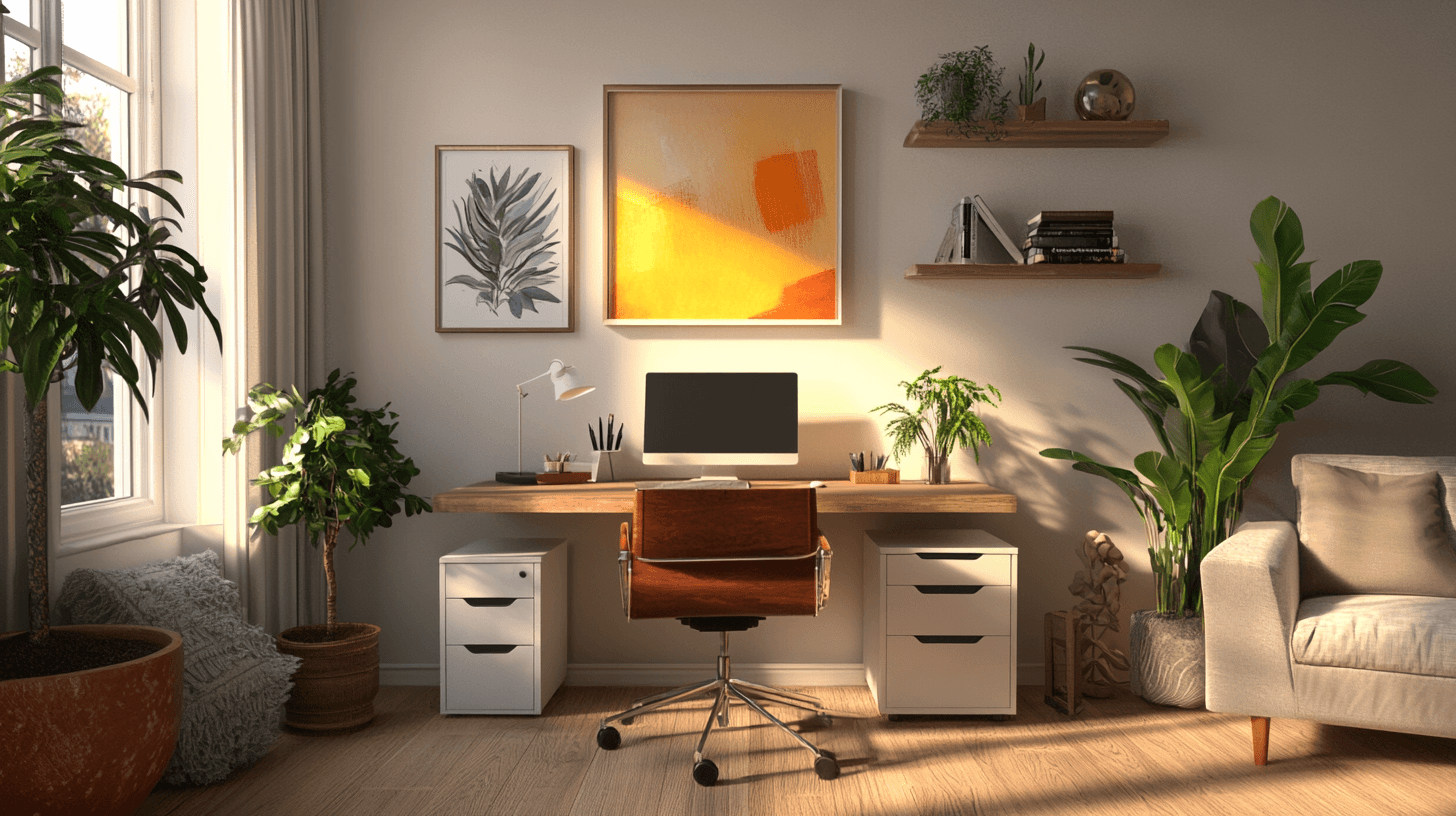 Dekoration und Accessoires für das Home-Office