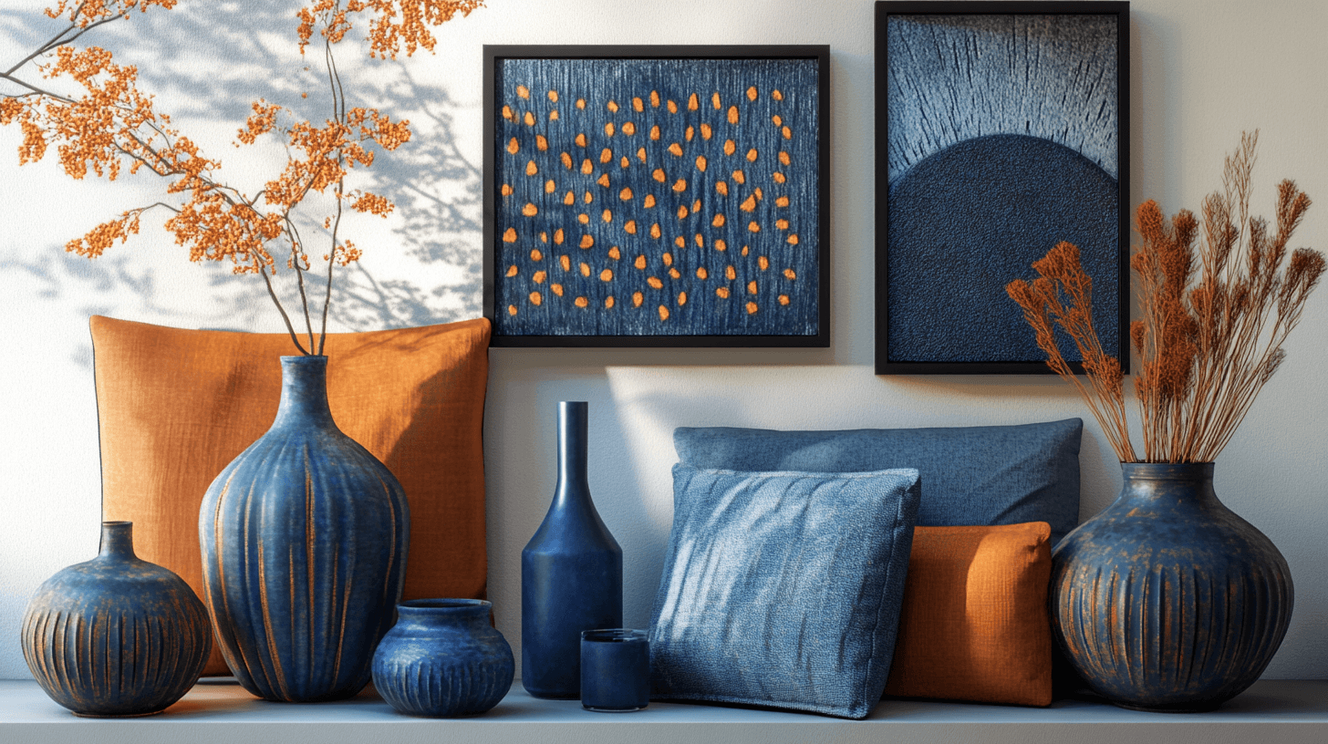 Dekorationstipps: Accessoires in Blau und Orange