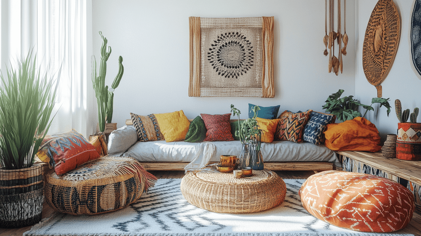 Boho-Chic: Bunte Farben und natürliche Materialien