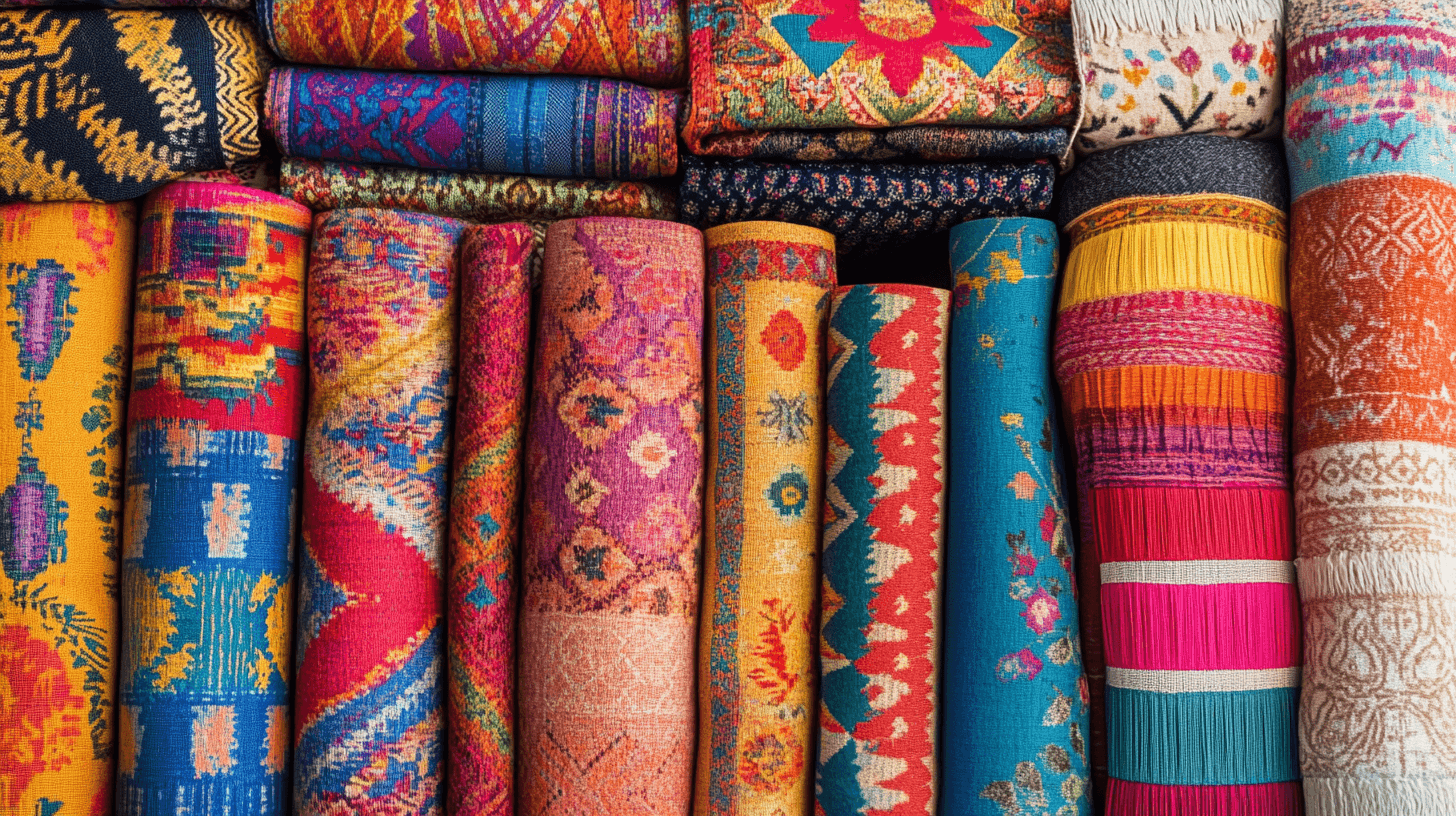 Farb- und Musterkombinationen im Colorful Boho-Stil