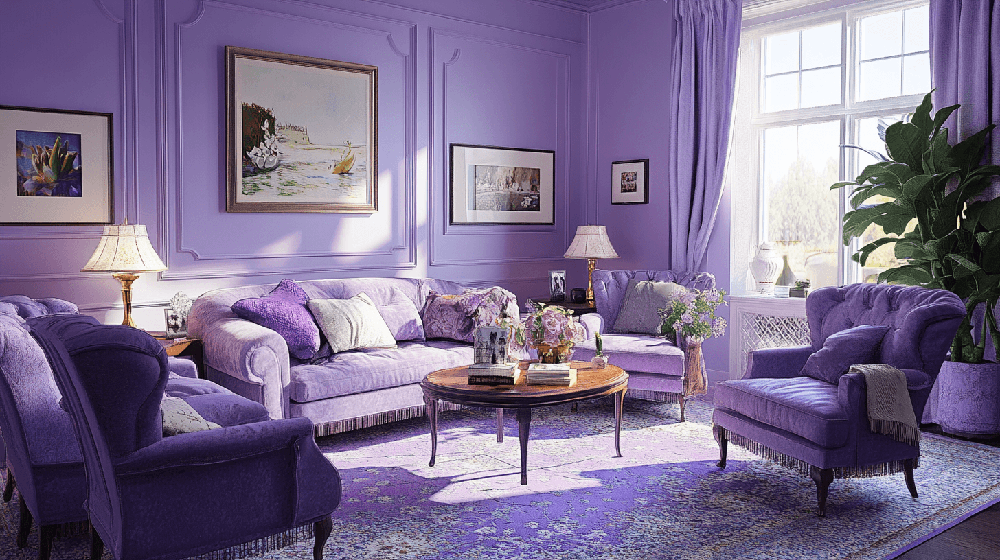Farbgestaltung mit Violett