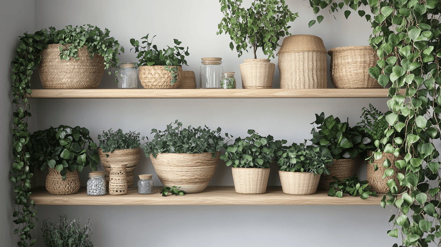 Pflanzen und Naturmaterialien integrieren