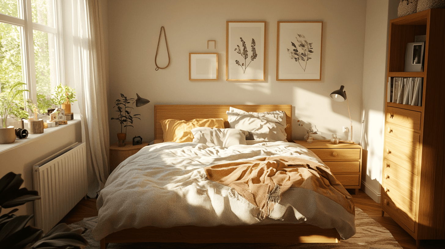 Skandinavisches Schlafzimmer: Minimalismus trifft Gemütlichkeit