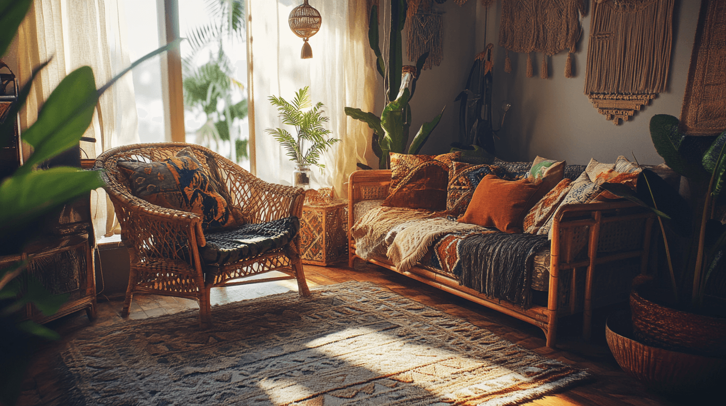 Tropical Boho: Tropische Muster und Naturmaterialien im Einklang