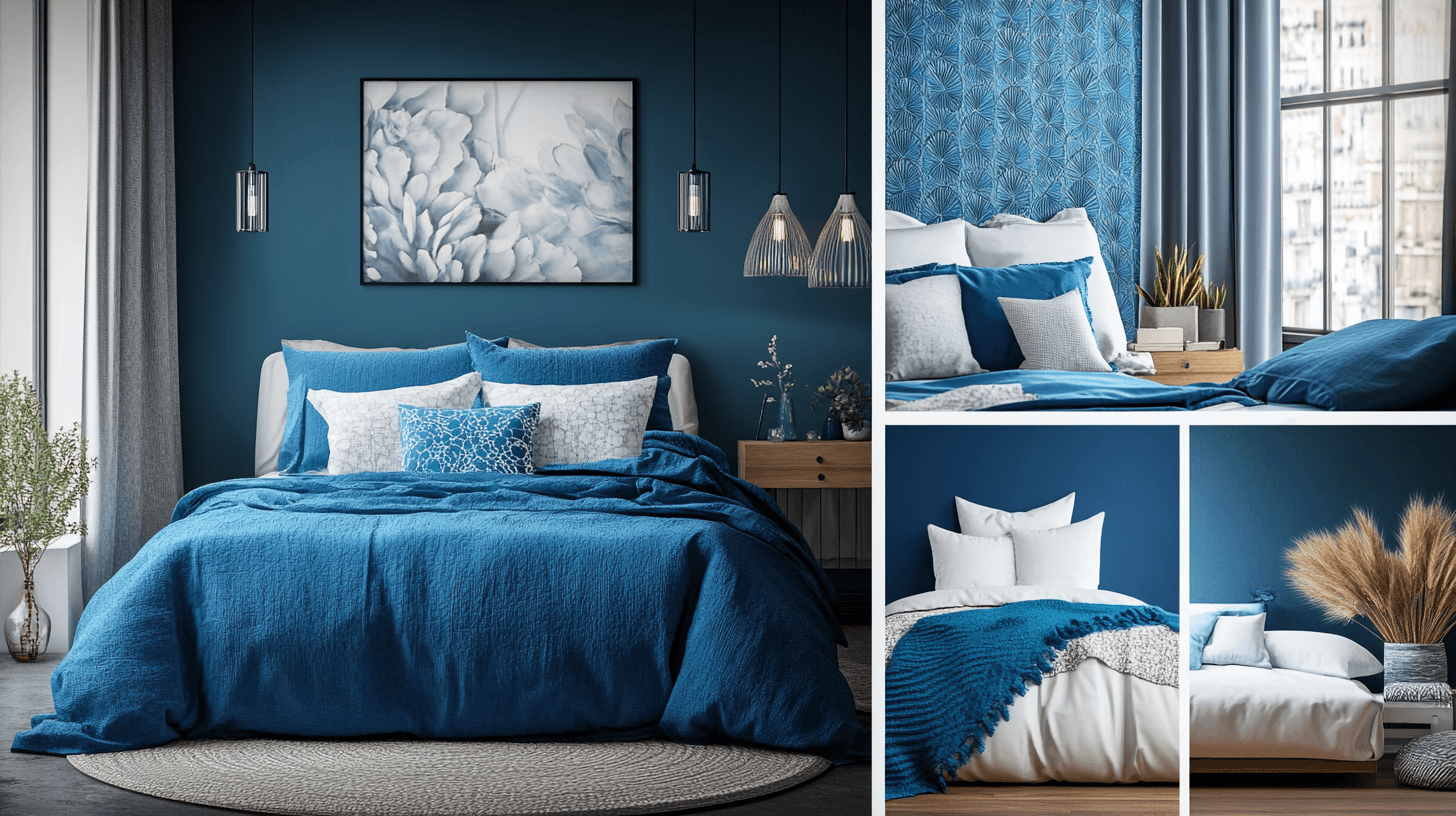 Farbkombinationen und Stilrichtungen für blaue Schlafzimmer