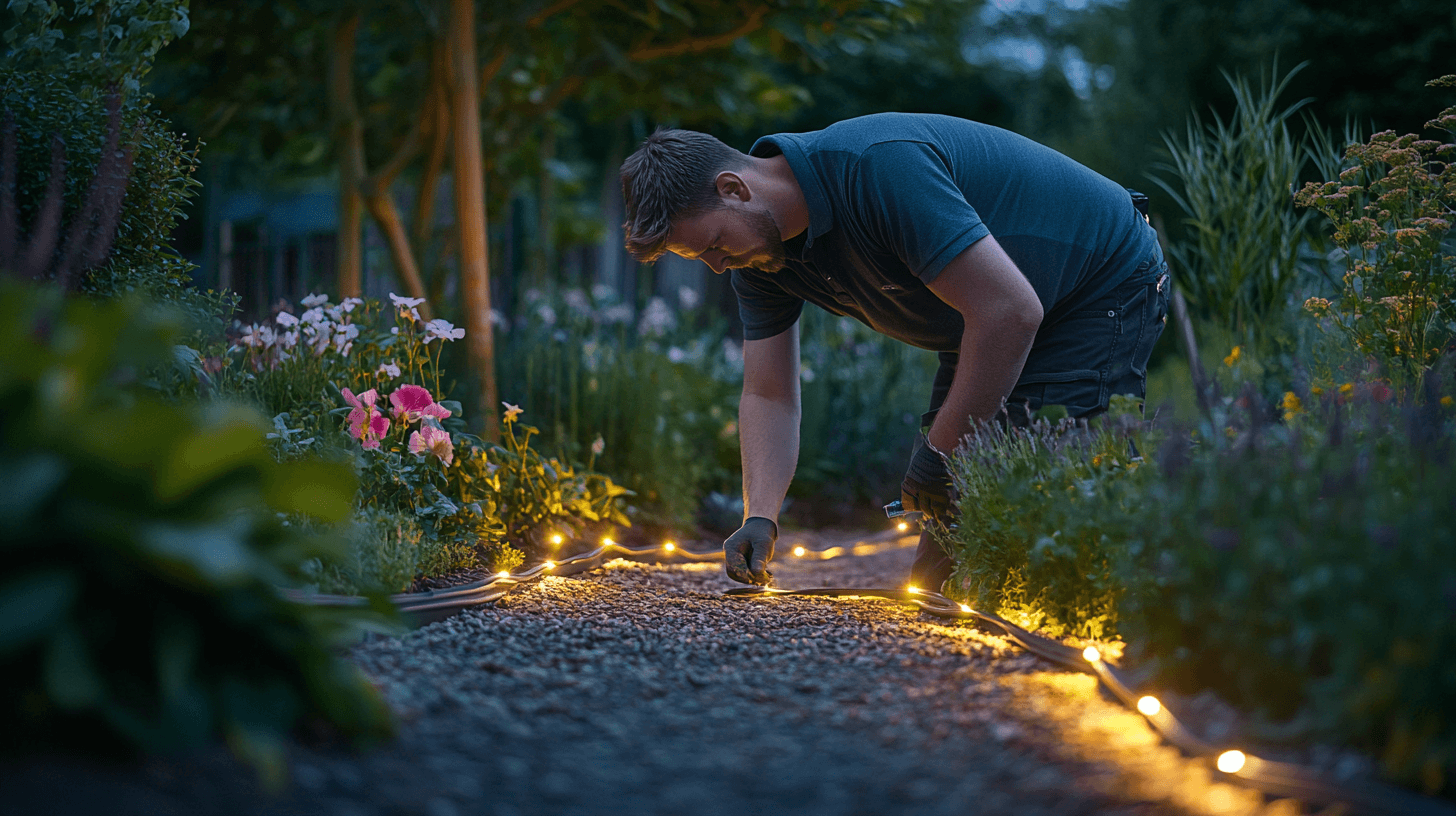 Installation und Platzierung der Gartenbeleuchtung