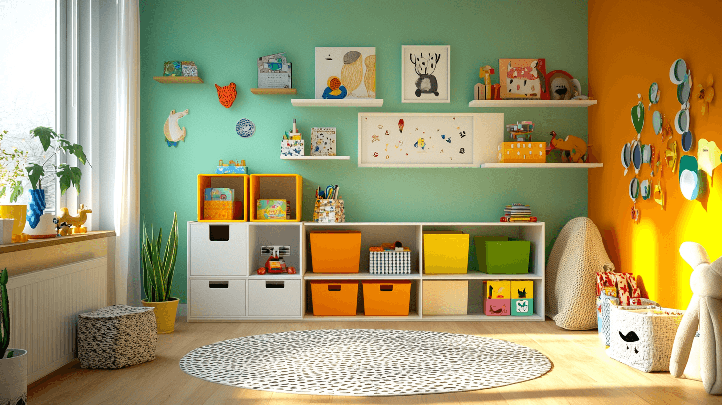 Kinderzimmer mit Stauraumlösungen: Ordnung und Spiel in einem
