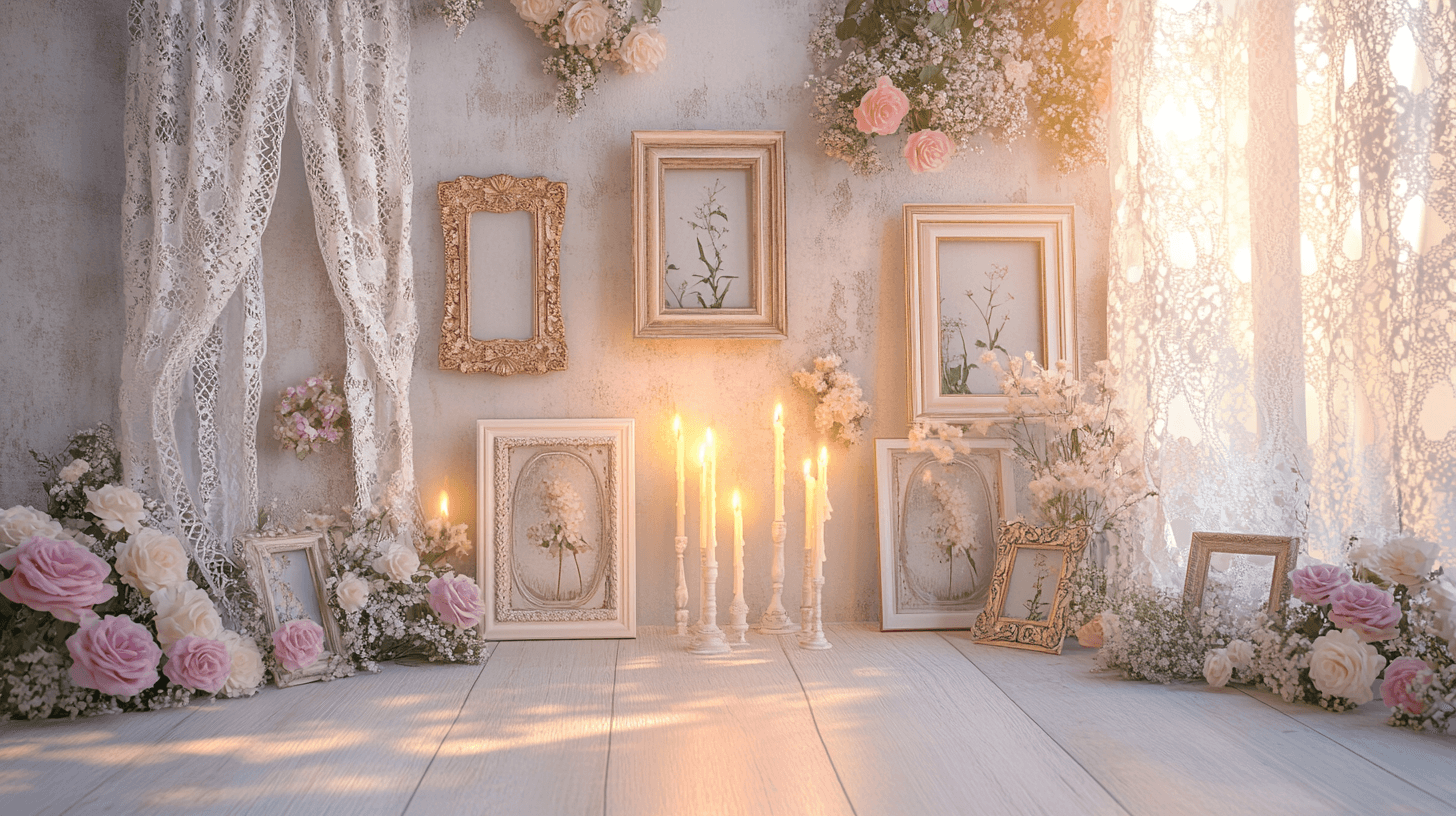 Dekoration im romantischen Stil: Blumen, Kerzen und mehr