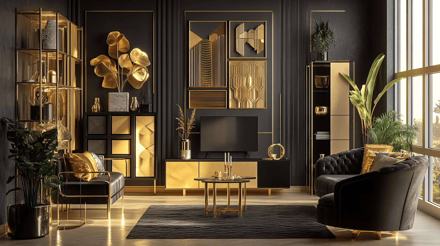 Wohnstile mit goldenen Akzenten: Von Art Deco bis Modern