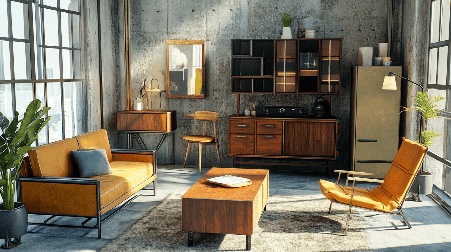 Möbel im Scandi Industrial Stil