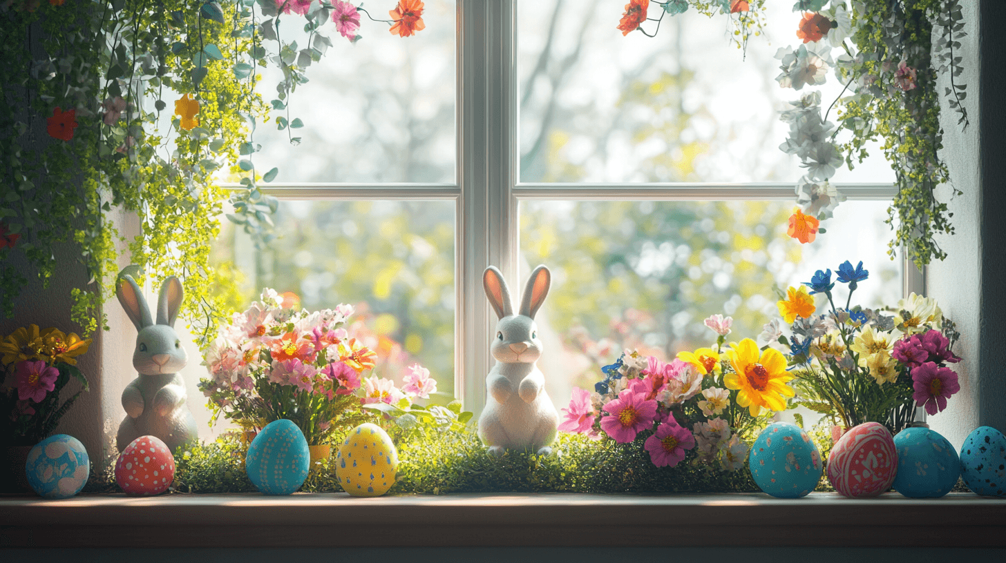 Fensterdekorationen für frühlingshafte Akzente