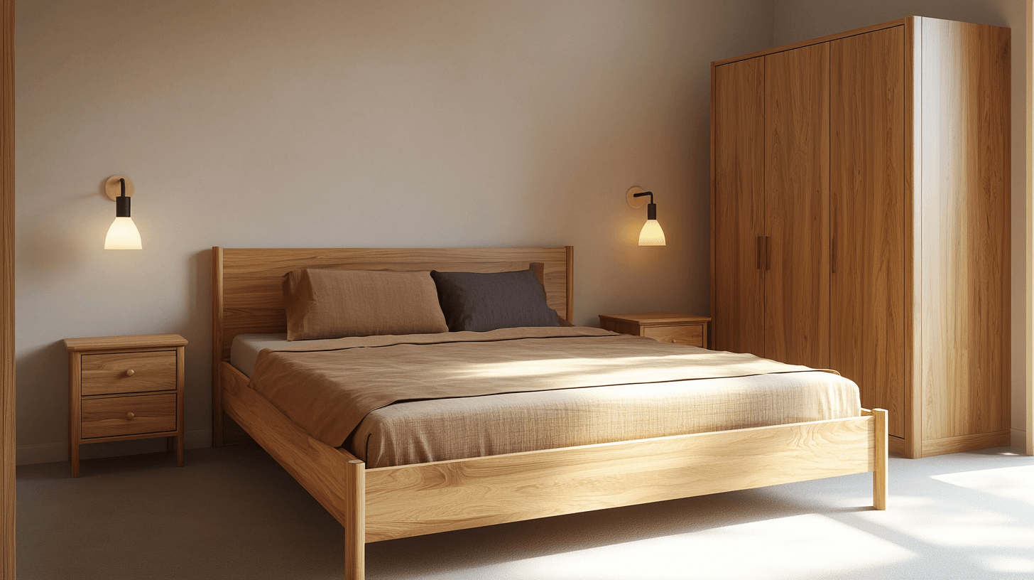 Möbel im skandinavischen Schlafzimmer