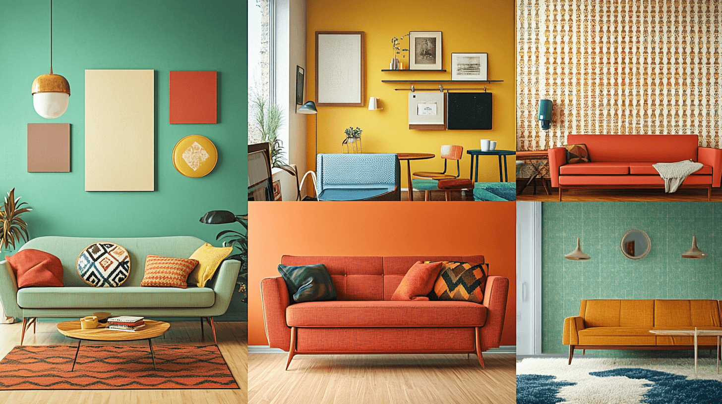Wohnstile im Retro-Design der 70er Jahre