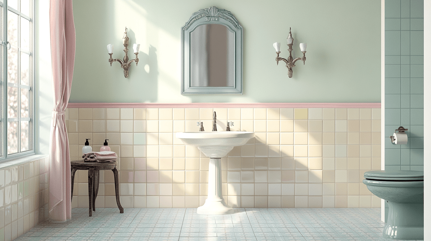 Farbgestaltung im Vintage-Badezimmer: Harmonische Töne für ein nostalgisches Ambiente