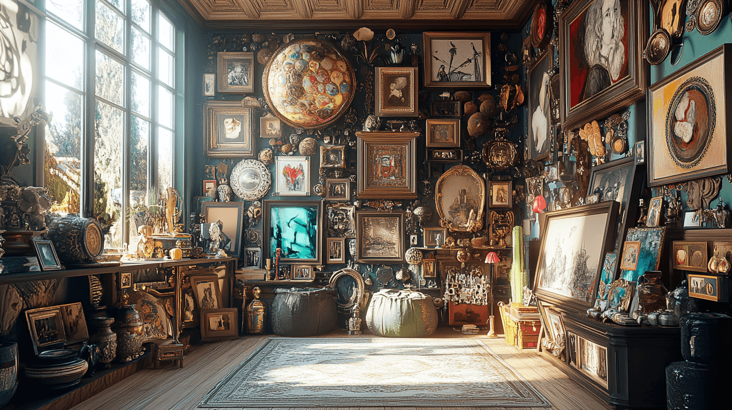 Dekoration im Maximalismus: Kunst und Kuriositäten