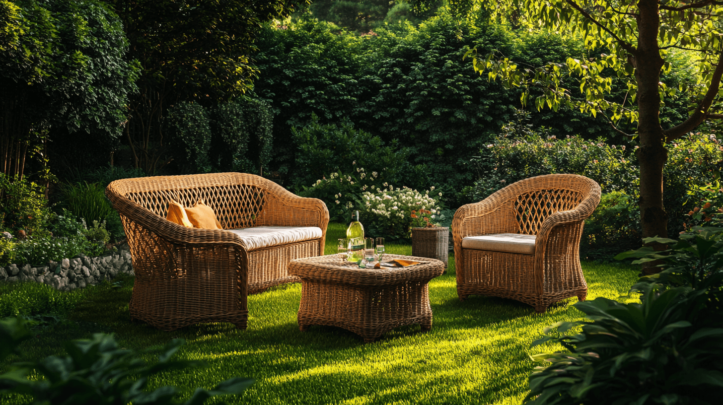 Gartenmöbel aus Korbgeflecht: Naturmaterialien neu entdecken