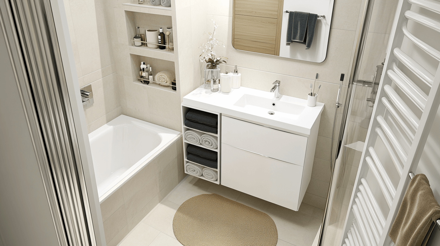 Platzsparende Möbel für kleine Badezimmer