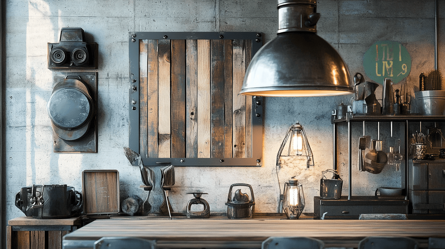 Dekorationselemente für den Rustic Industrial Look
