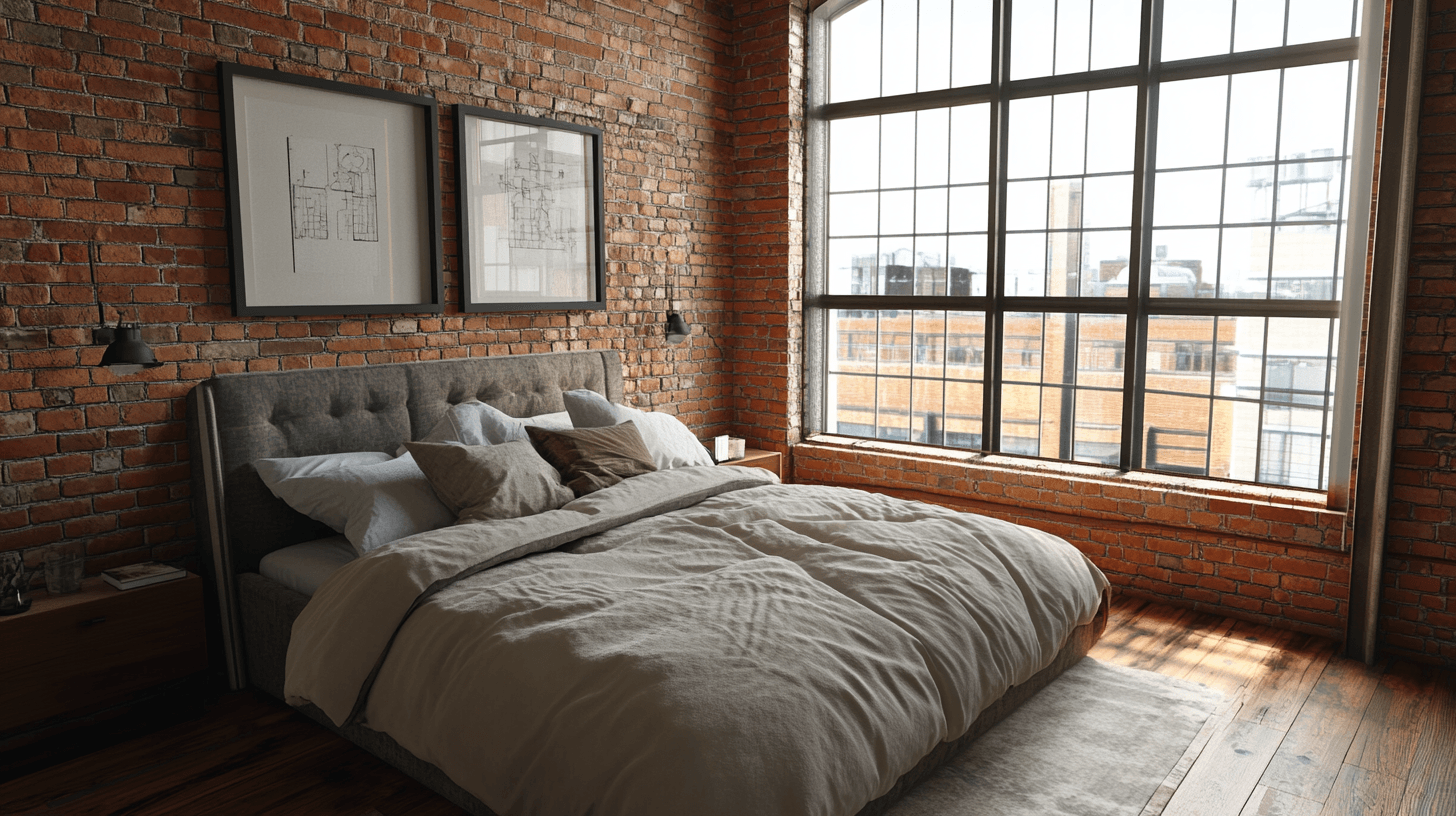 Dekoration im Loft-Schlafzimmer