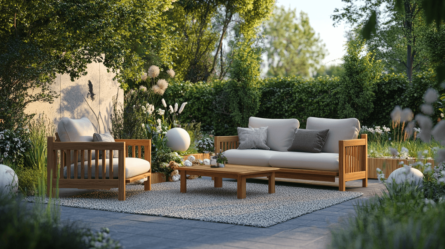 Stilvolle Gestaltungsideen mit Holzgartenmöbeln