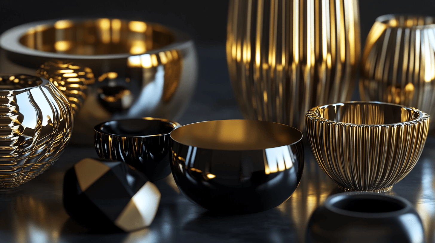 Dekoration in Gold und Schwarz: Akzente setzen