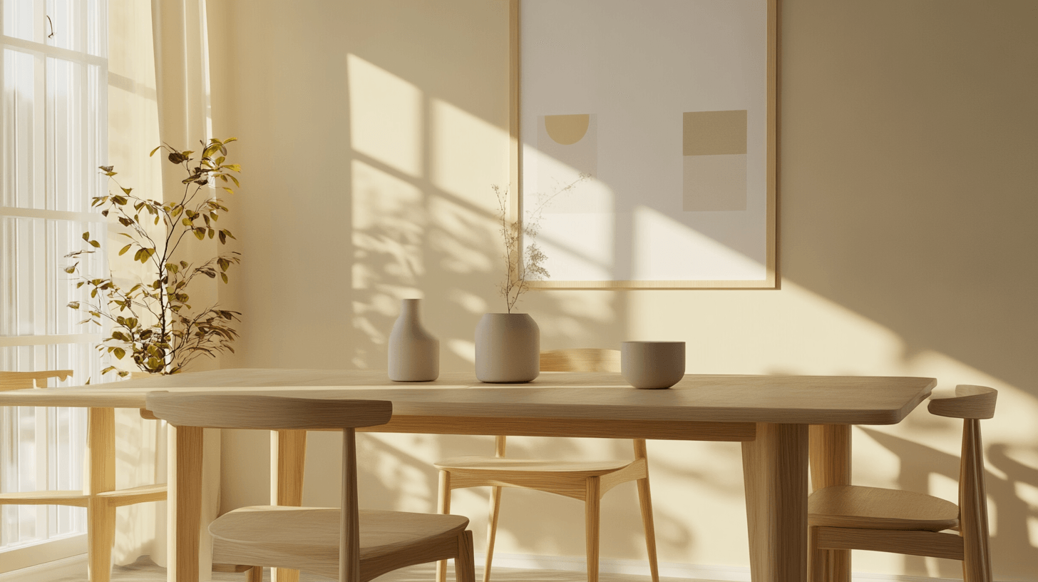 Möbel im skandinavischen Esszimmer