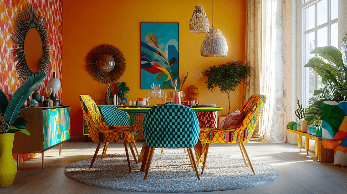 Möbel und Accessoires in kräftigen Farben