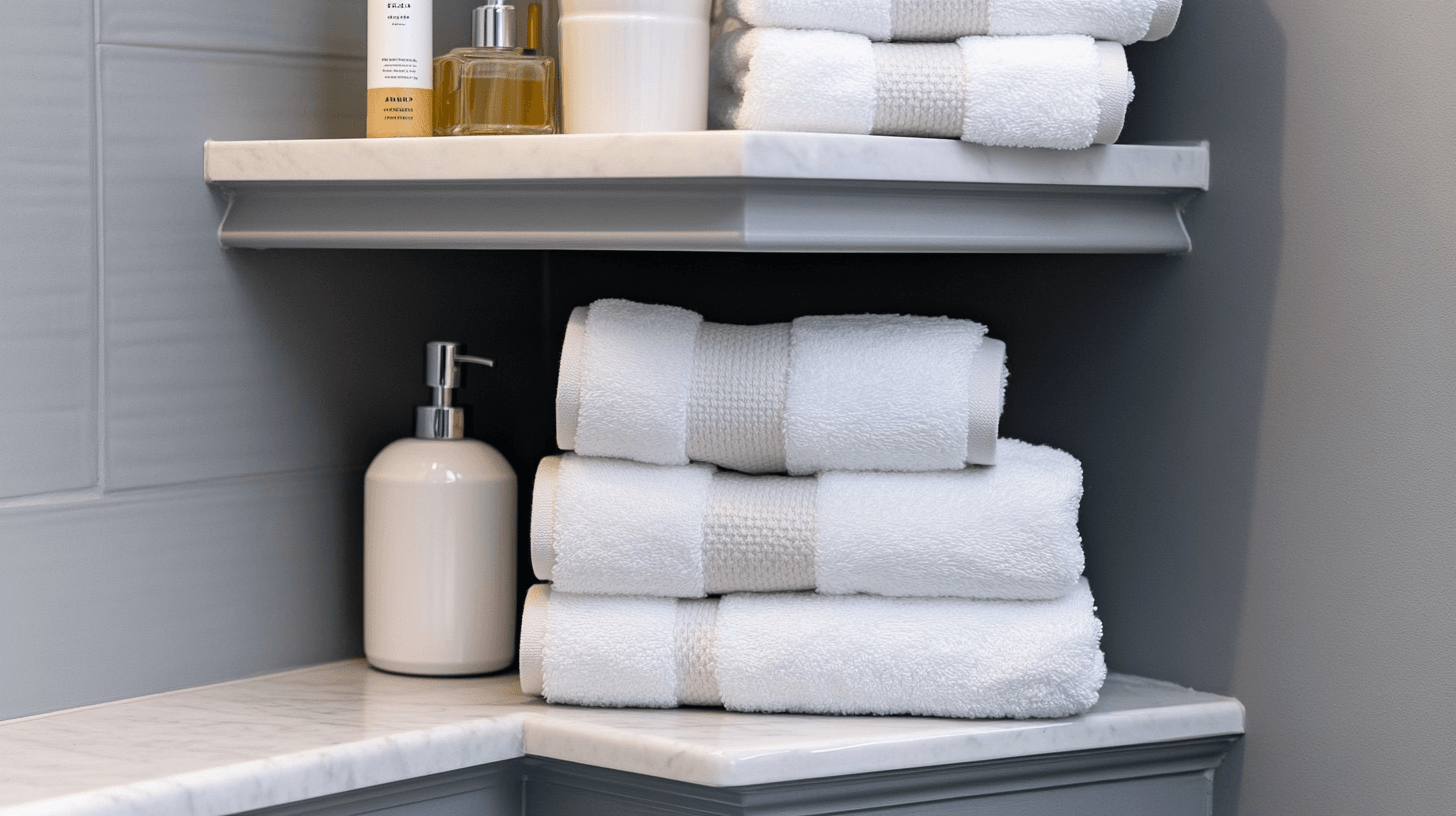 Eckregale im Badezimmer: Platzsparende Lösungen für kleine Räume