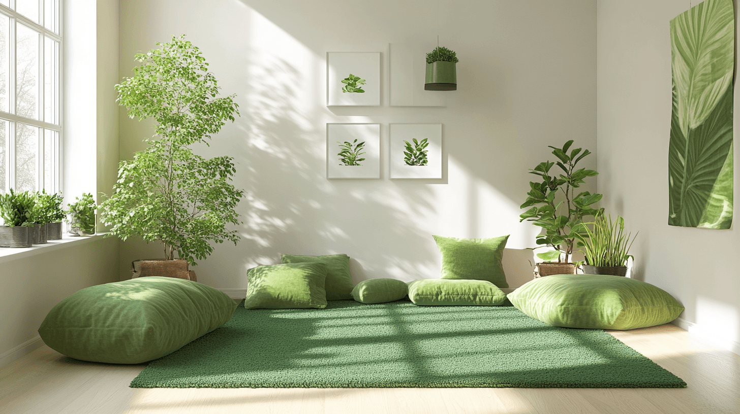 Grüne Akzente im Wohnzimmer: Frische und Natur ins Haus holen