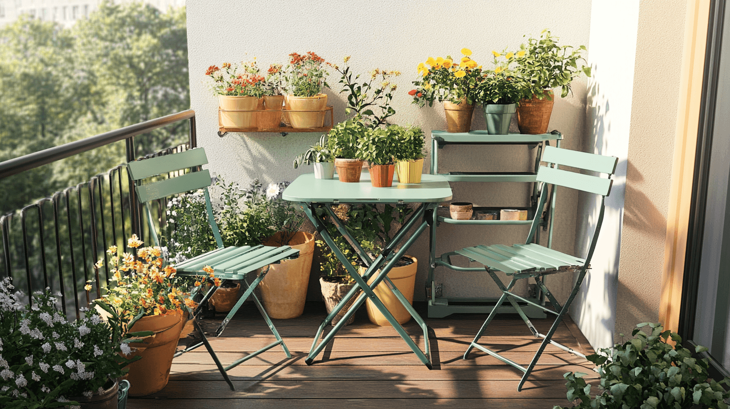 Platzsparende Möbelideen für kleine Balkone