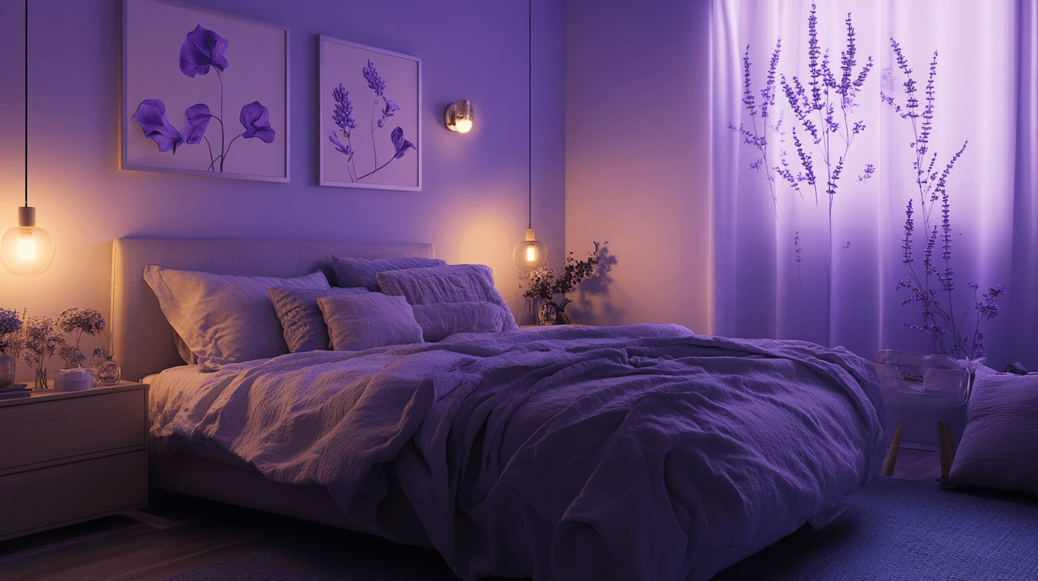 Lavendel im Schlafzimmer: Ruhe und Entspannung durch zarte Farben