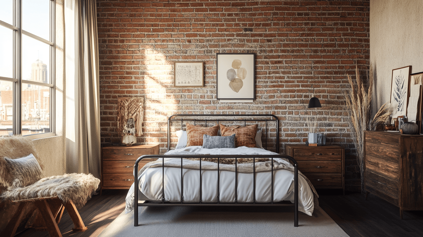 Industrielles Design im Schlafzimmer: Rustikaler Chic