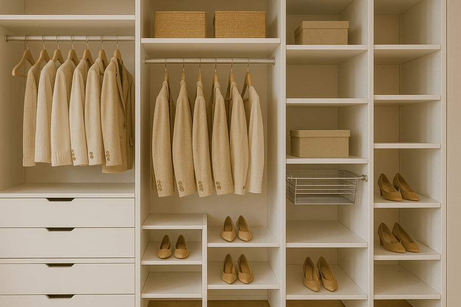 Clevere Stauraumlösungen für jedes Ankleidezimmer