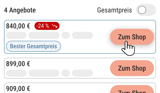 Alle Preise auf einen Blick