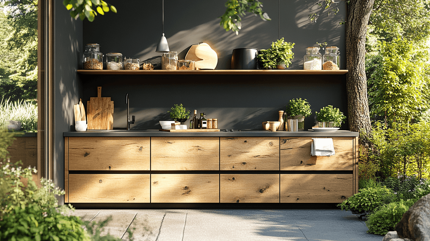 Design und Integration der Outdoor-Küche in den Garten
