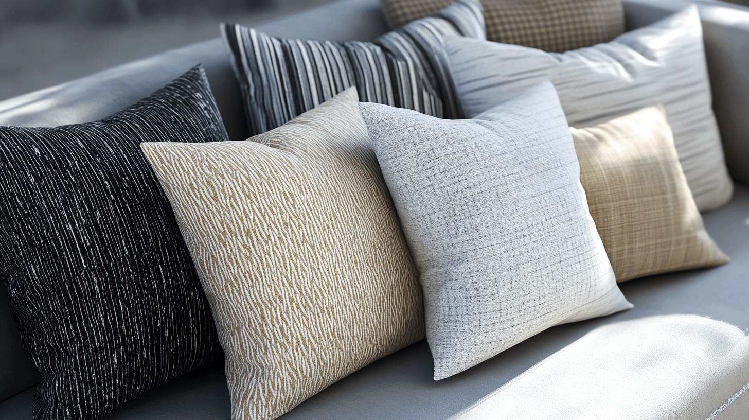 Materialien und Texturen für Kissen