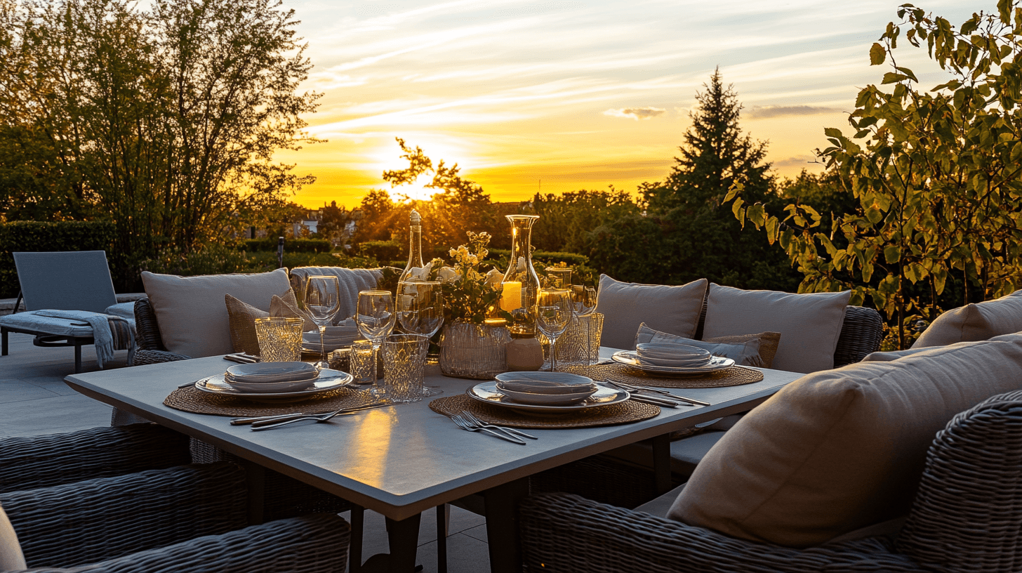 Esszimmer im Freien: Ideen für gemütliche Outdoor-Dinner