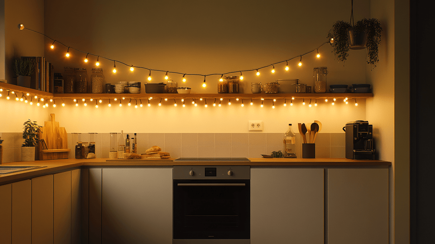 Lichterketten in der Küche: Funktionalität trifft auf Design