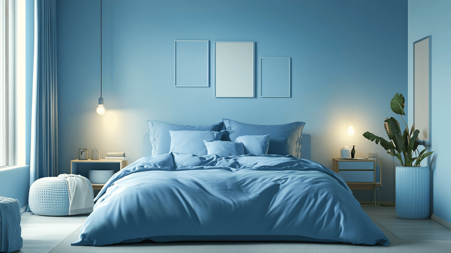 Blaue Schlafzimmer: Ruhe und Erholung durch kühle Töne