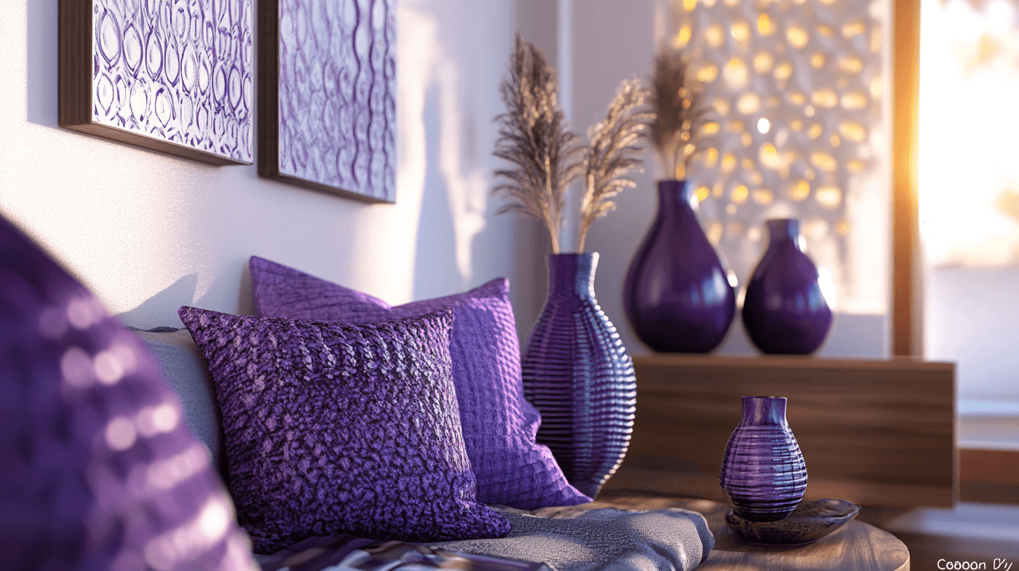 Dekorative Accessoires in Violett