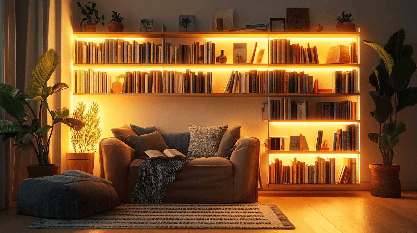 Bibliothek im Wohnzimmer: Bücher stilvoll inszenieren