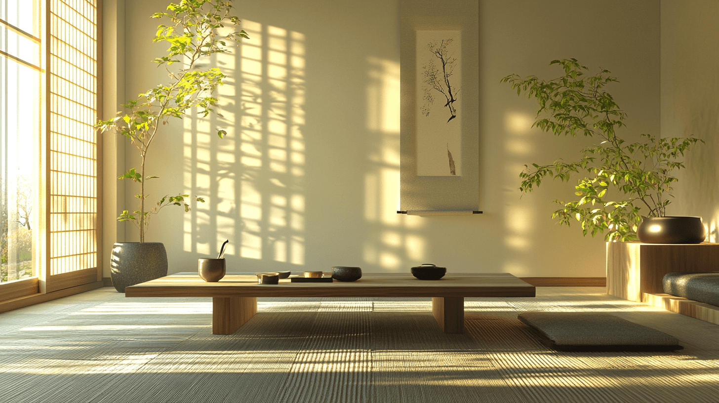 Möbel und Dekoration im Zen Minimalismus