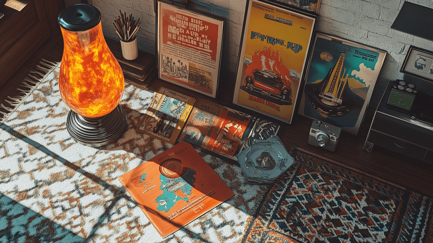Dekorationselemente im 70er Jahre Look