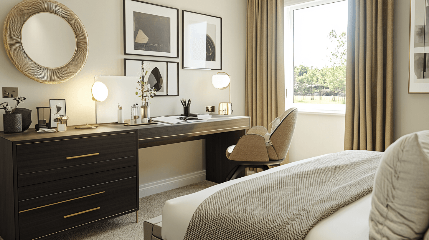 Schlafzimmer mit integriertem Arbeitsplatz: Funktionalität und Design